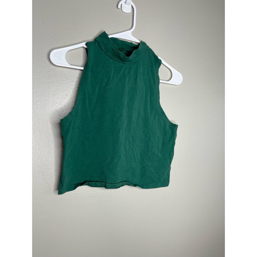 Wild Fable Green High Neck Cropped Womens Aesthetic Tank Top Size Large
